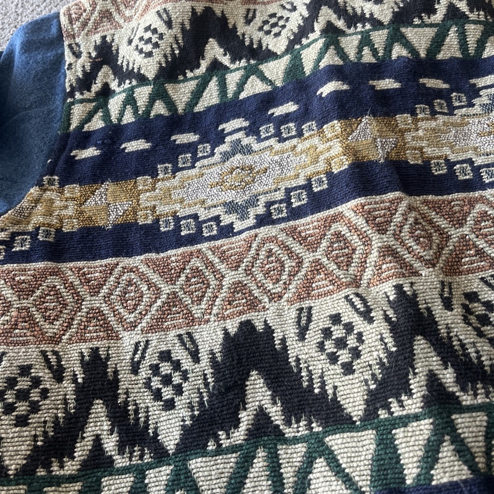 Vintage Embroidered Boho, Festival Navaho Jacket. Karen Hart. M Denim - Picture 9 of 14